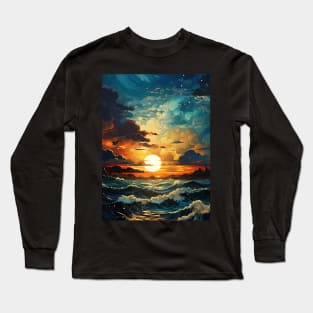 Sunset Waves Long Sleeve T-Shirt